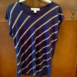 Michael Kors navy blue shirt with gold detail